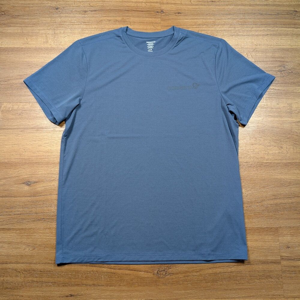 Norrona Femund Tech T-Shirt Mens Large Blue Outdoor Outdoor Hiking Gorpcore